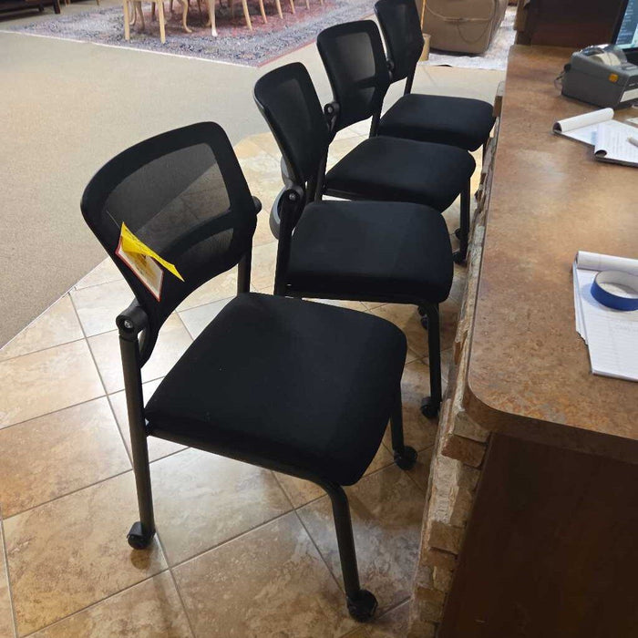 S/4 Black Office Chairs (LAH)