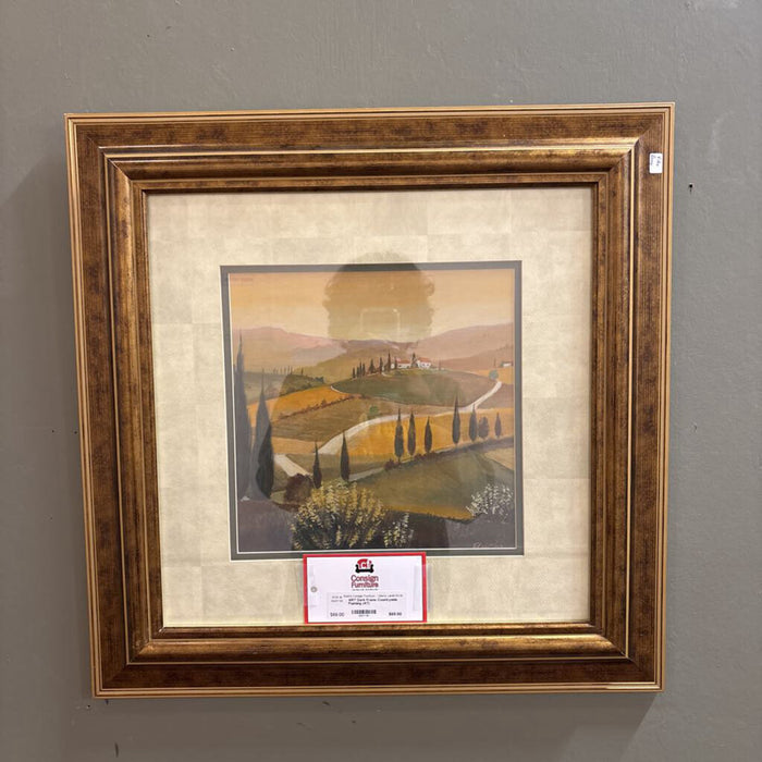 Dark Frame Countryside Painting (AT)