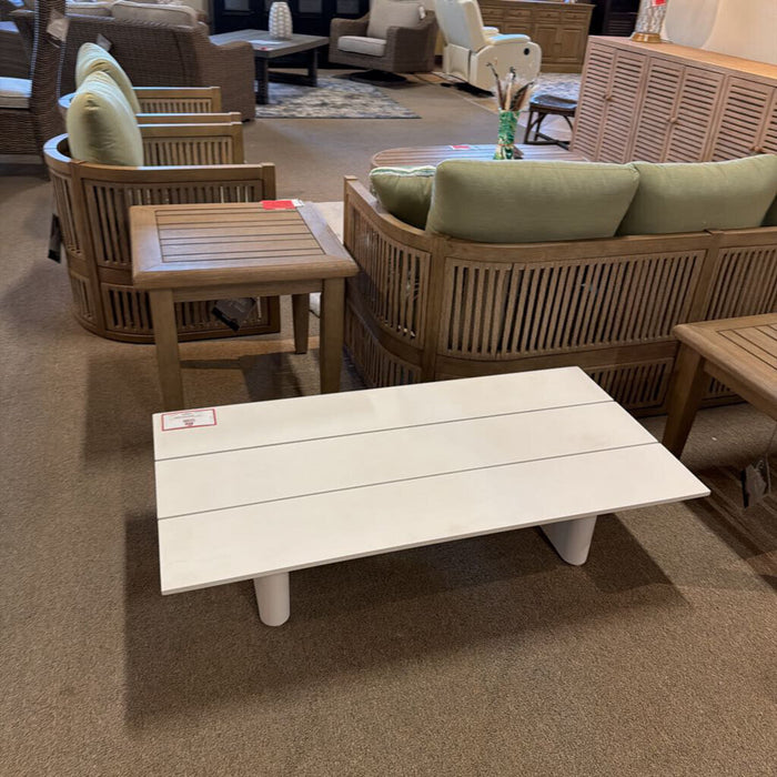 White Restoration Hardware Patio Table (BTK)