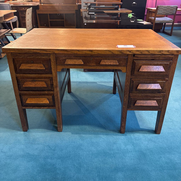 6-Drawer Oak Desk (ALK)
