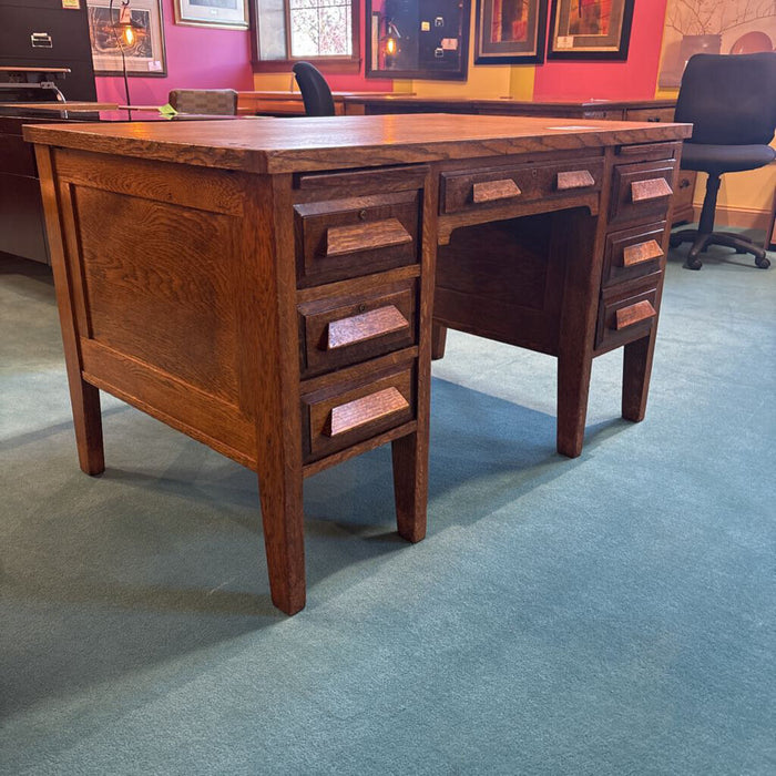 6-Drawer Oak Desk (ALK)