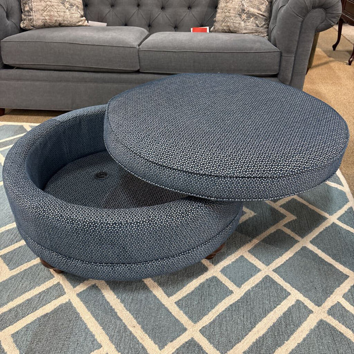 Blue Fabric Ottoman(BTK)