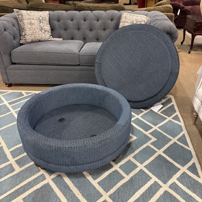 Blue Fabric Ottoman(BTK)