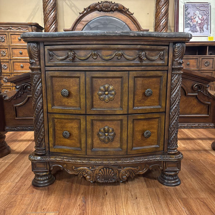 Ornate DW Stonetop Nightstand(BTK)