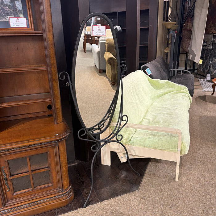 Black Metal Floor Mirror (BHA)