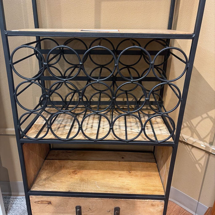 Metal/Wood Wine Rack (AMK)