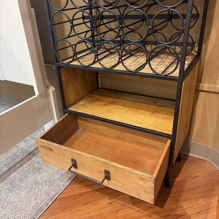 Metal/Wood Wine Rack (AMK)