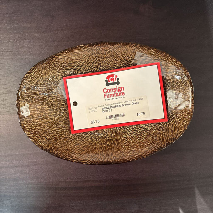 Bronze Glass Dish (L)