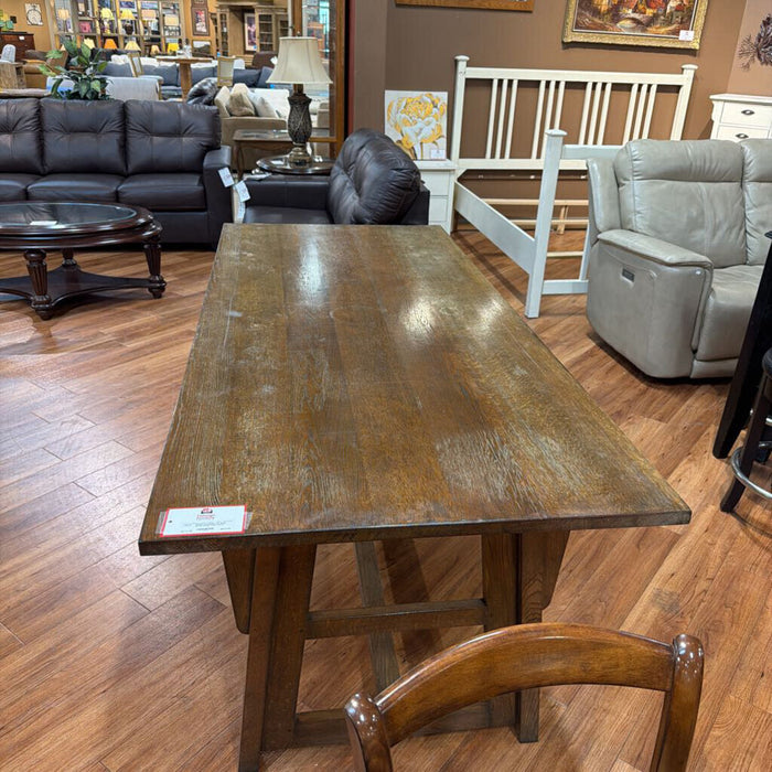 Brown Solid Wood Dining Table (ALK)