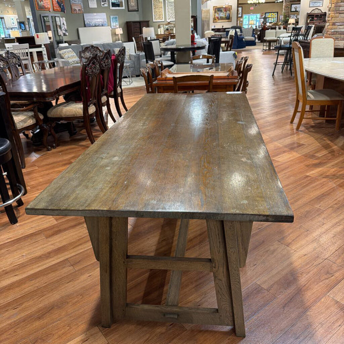 Brown Solid Wood Dining Table (ALK)