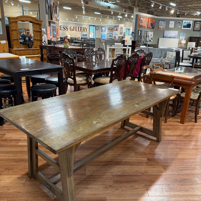 Brown Solid Wood Dining Table (ALK)