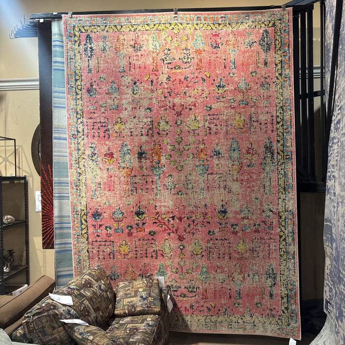 Large Pink/Multi-Color 8x11 Rug(BAH)