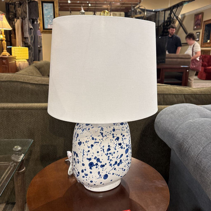 Blue Speckled Table Lamp (LS)