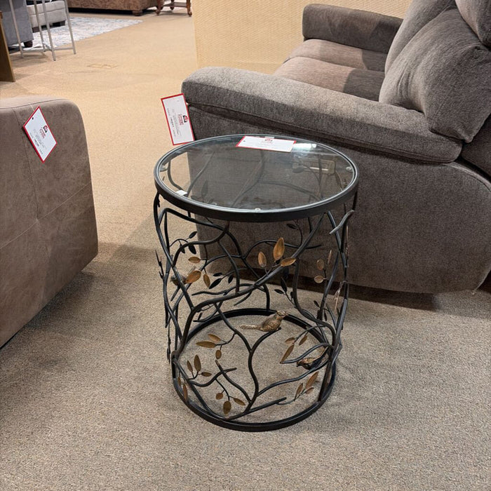 Black GT Round Metal End Table(KL)