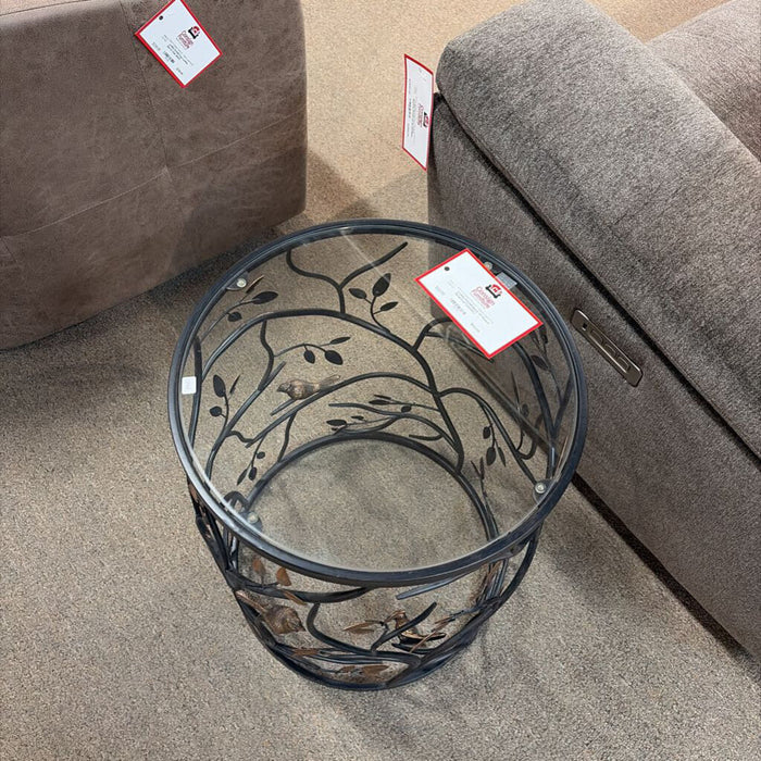 Black GT Round Metal End Table(KL)
