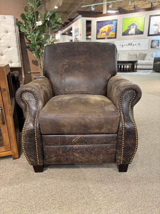 Pushback Brown Microfiber Recliner(ATH)