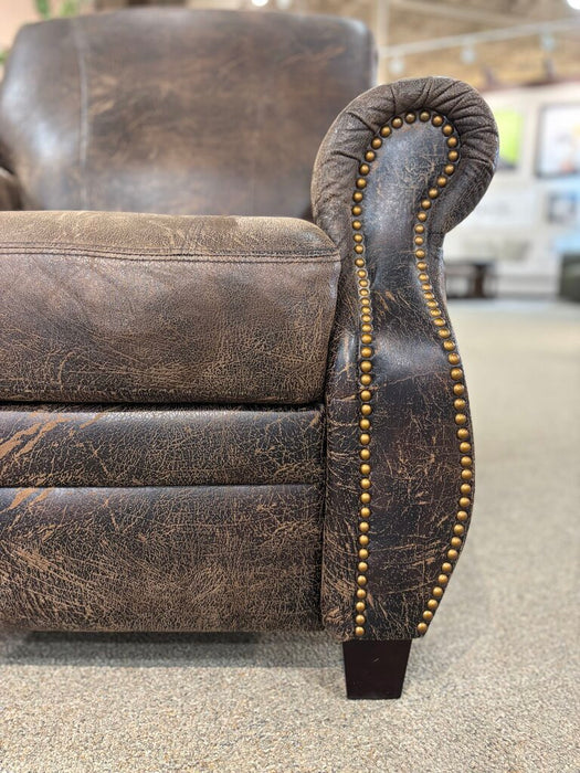 Pushback Brown Microfiber Recliner(ATH)