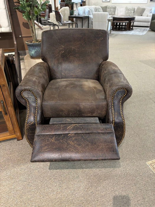 Pushback Brown Microfiber Recliner(ATH)