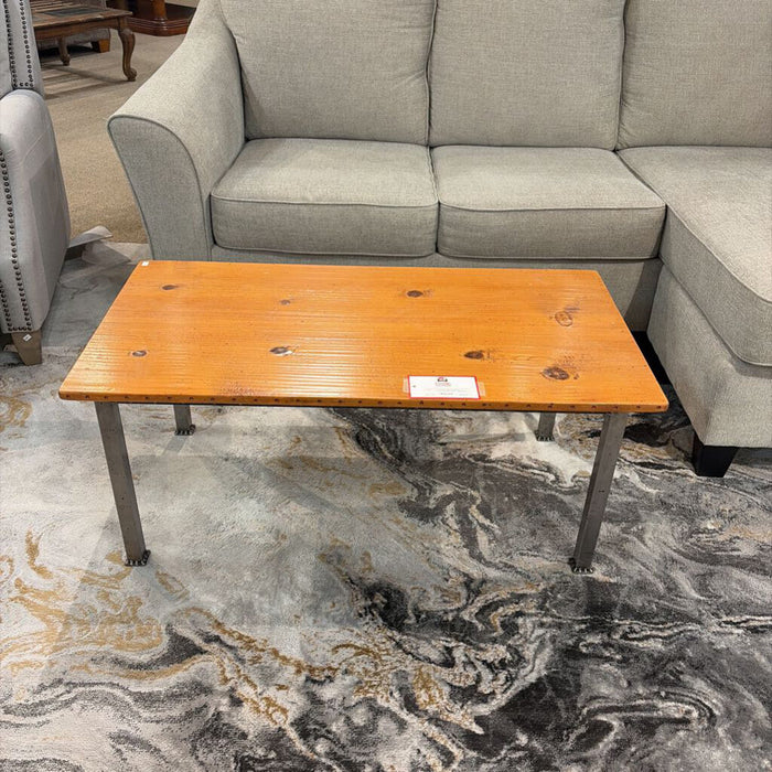 Handmade Wood/Metal Coffee Table(BHA)
