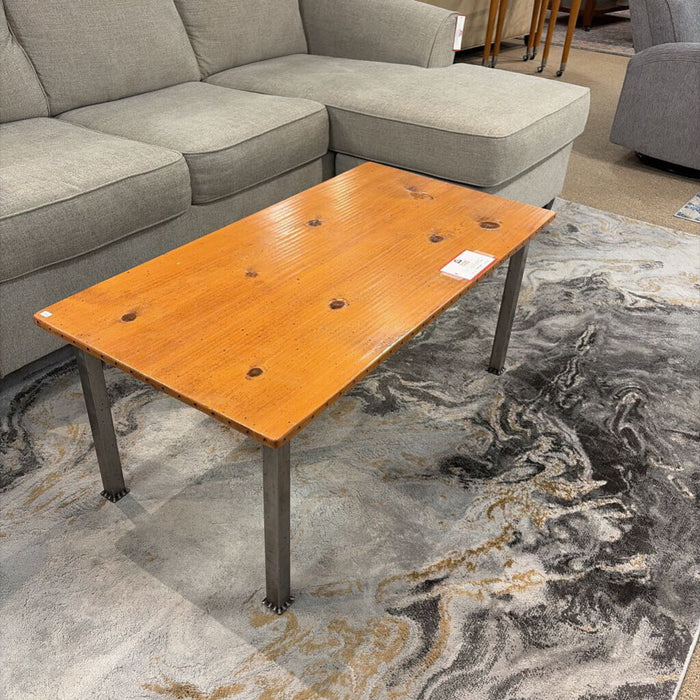 Handmade Wood/Metal Coffee Table(BHA)