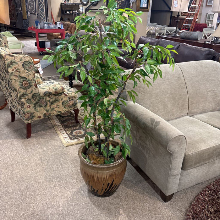 Silk Faux Plant in Brown Vase(BAI)