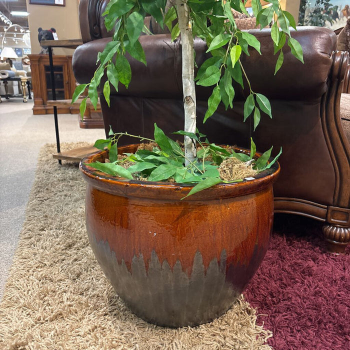 Green/Brown Faux Plant w/ Vase(BAI)