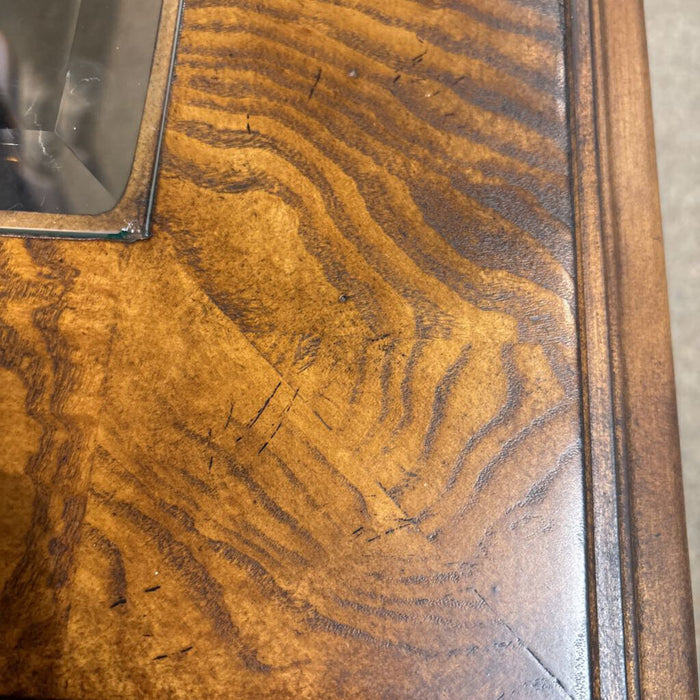 Glass Top 2-Tone End Table (SK)