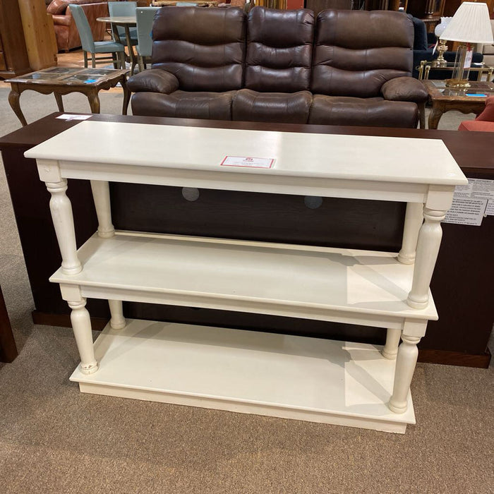 3-Tier White Sofa Table (BHC)