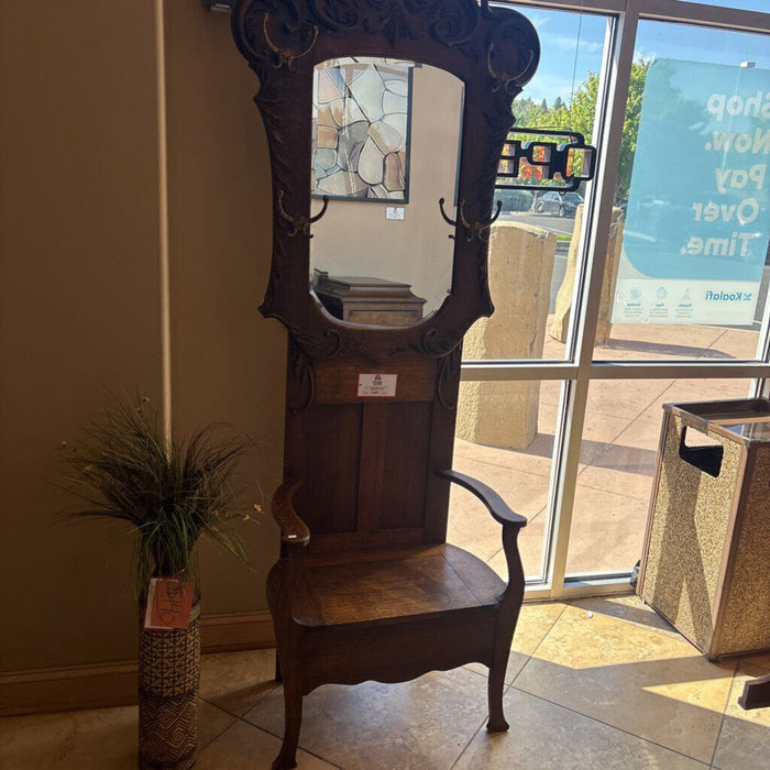 Tiger Oak Antique Hall Tree (ATH)