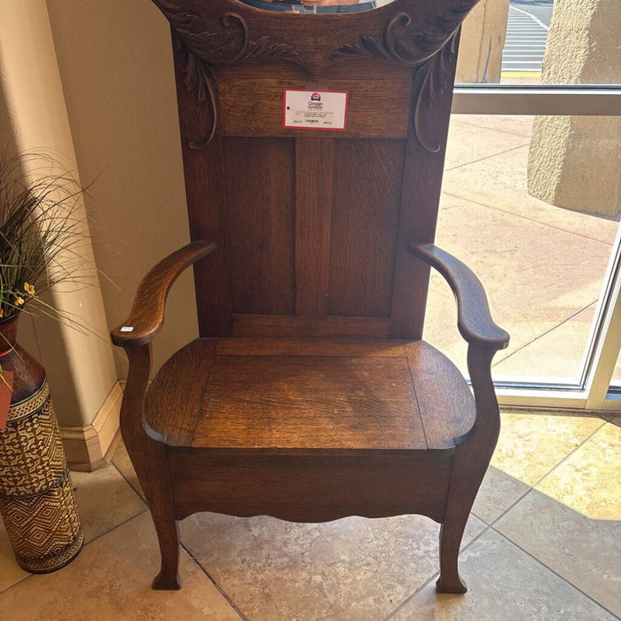 Tiger Oak Antique Hall Tree (ATH)