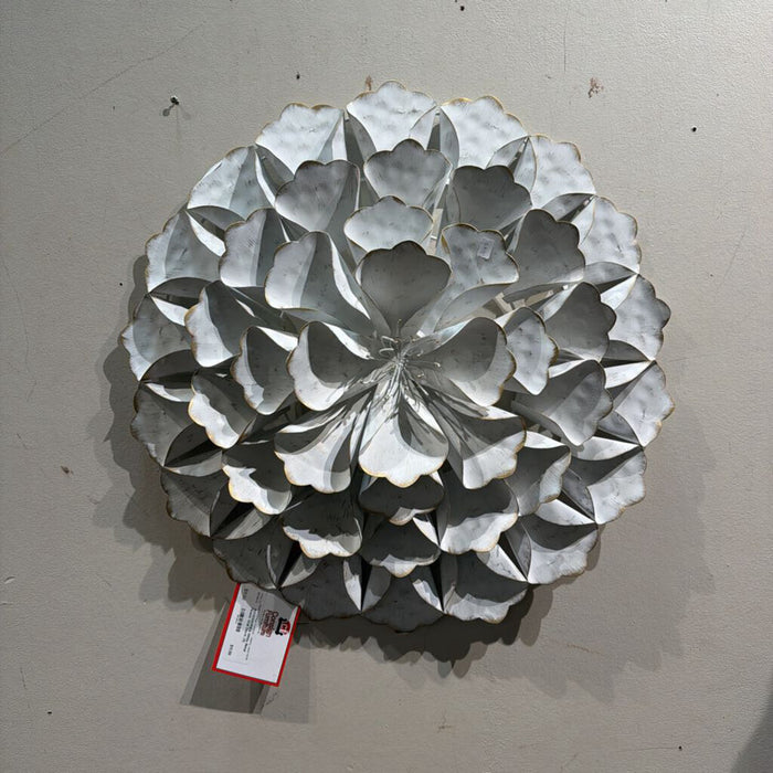 White Metal Flower Wall Decor (S)