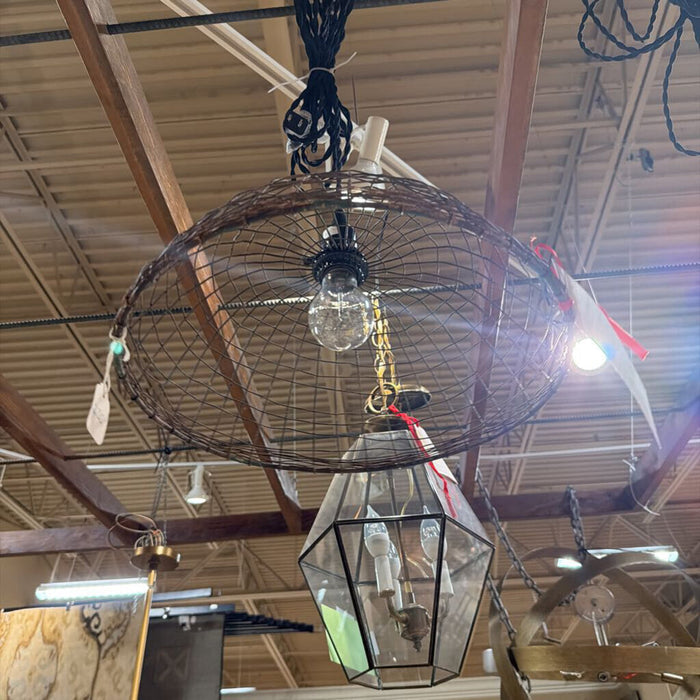 Brown Wired Industrial Style Light Fixture (BA)