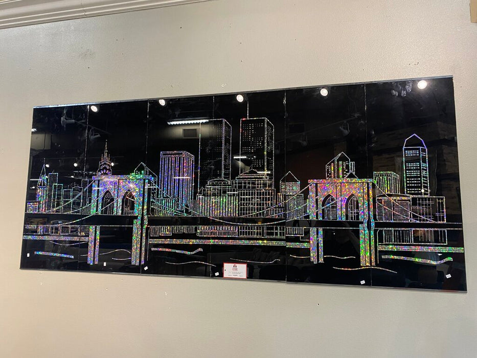 Holographic Mirrored 6-Pannel NYC Skyline (LSH)