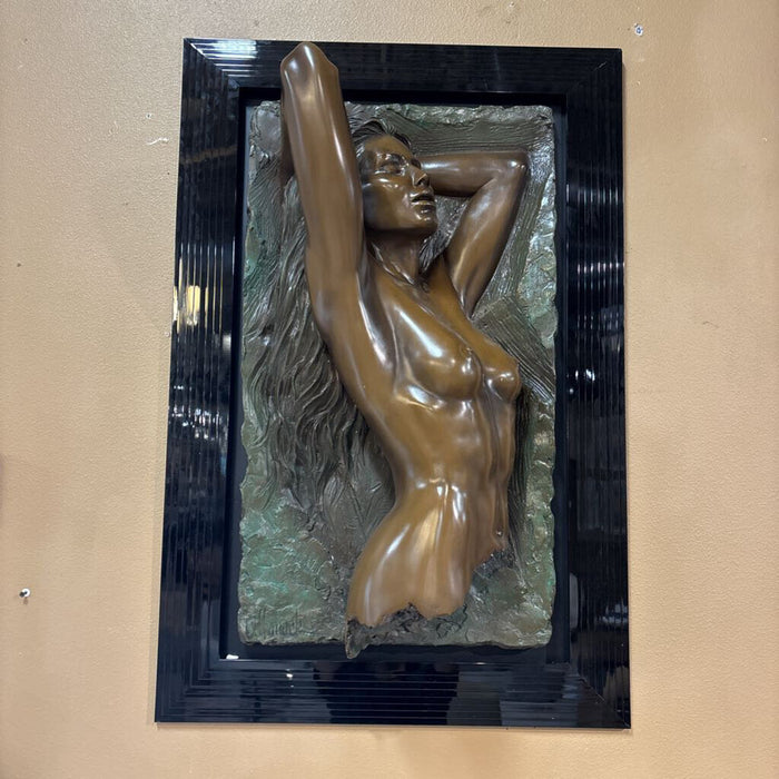 "Splendor" Black Silk Framed Artwork (BHLK)