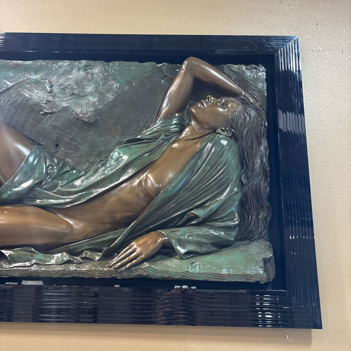 "Radience" Black Silk Framed Artwork (CTHH)