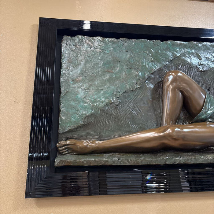 "Radience" Black Silk Framed Artwork (CTHH)