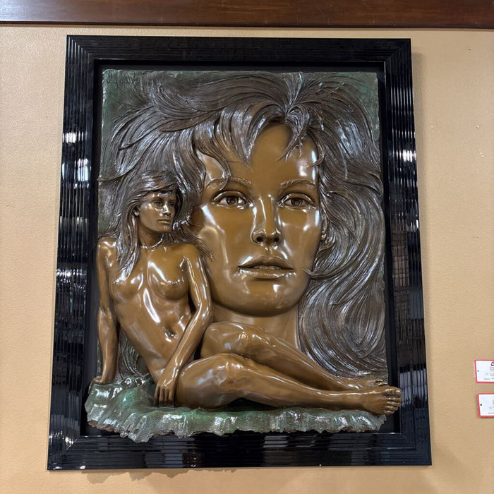 "Visions" Black Silk Framed Artwork (CTHH)
