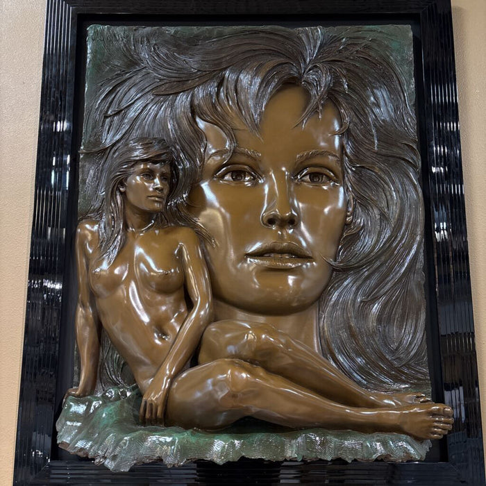 "Visions" Black Silk Framed Artwork (CTHH)