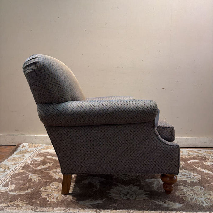 Blue Patterrned Fabric Armchair (BHA)