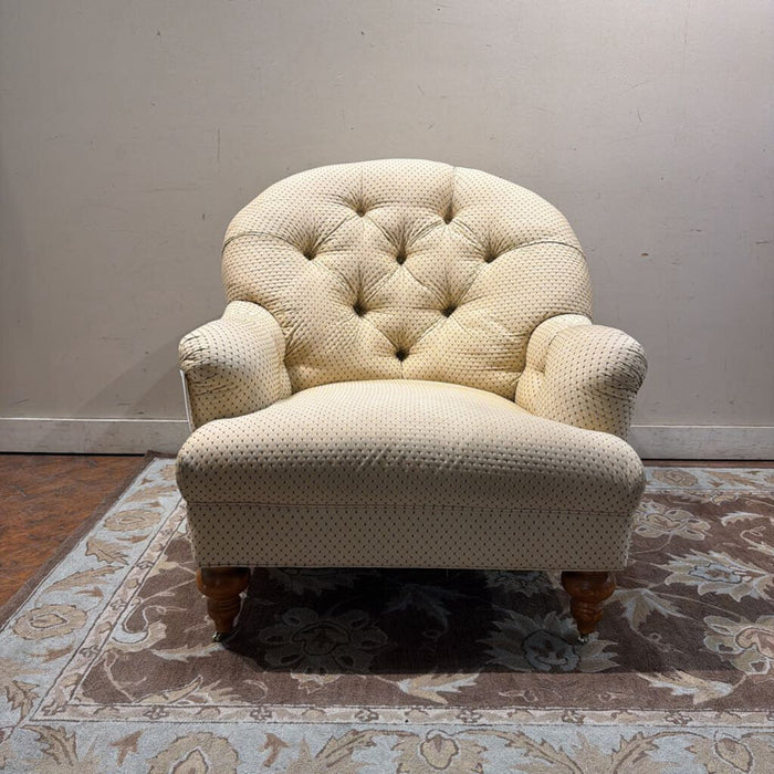 Tufted Tan Fabric Chair (BHA)