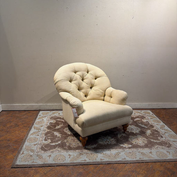 Tufted Tan Fabric Chair (BHA)