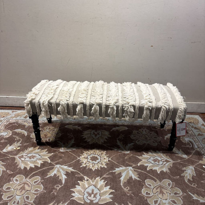 Grey Fabric NH Tassel Bench (KL)