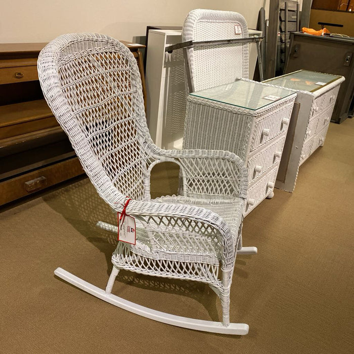White Wicker Rocker (SK)