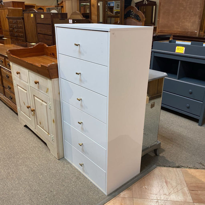 White 6-Drawer Dresser (BTK)