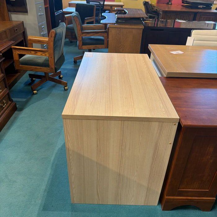 4-Drawer White & Tan Desk (BLL)