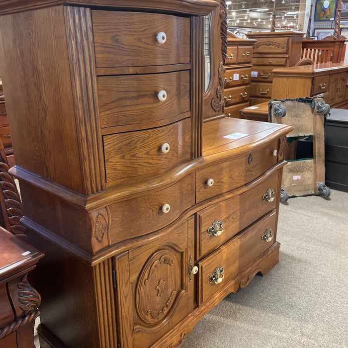 1-Door Antique Dresser/Mirror(LSH)