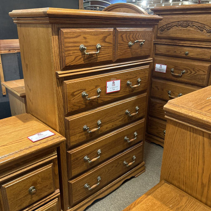 5-Drawer Oak Tall Dresser(LSH)