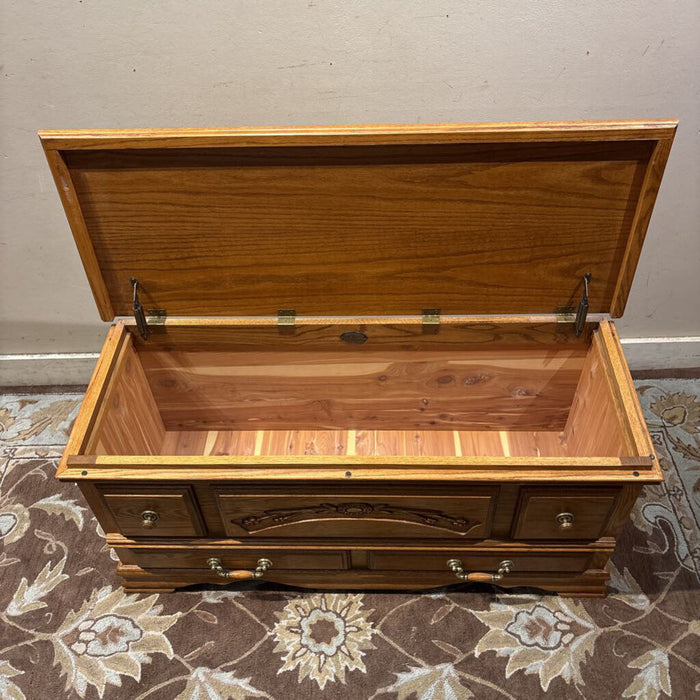 Oak Chest w/ False Drawers(BHA)