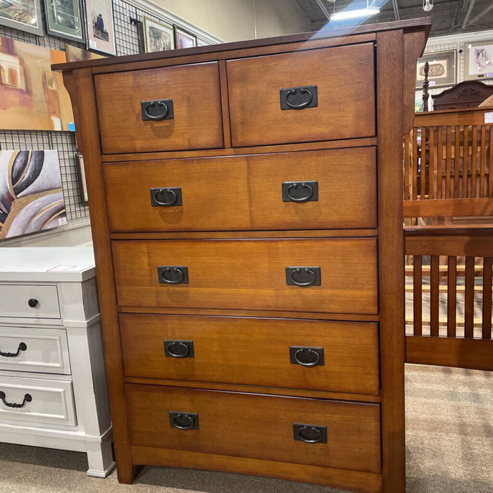 6-Drawer Tallboy Dresser w/ Mirror(ALK)