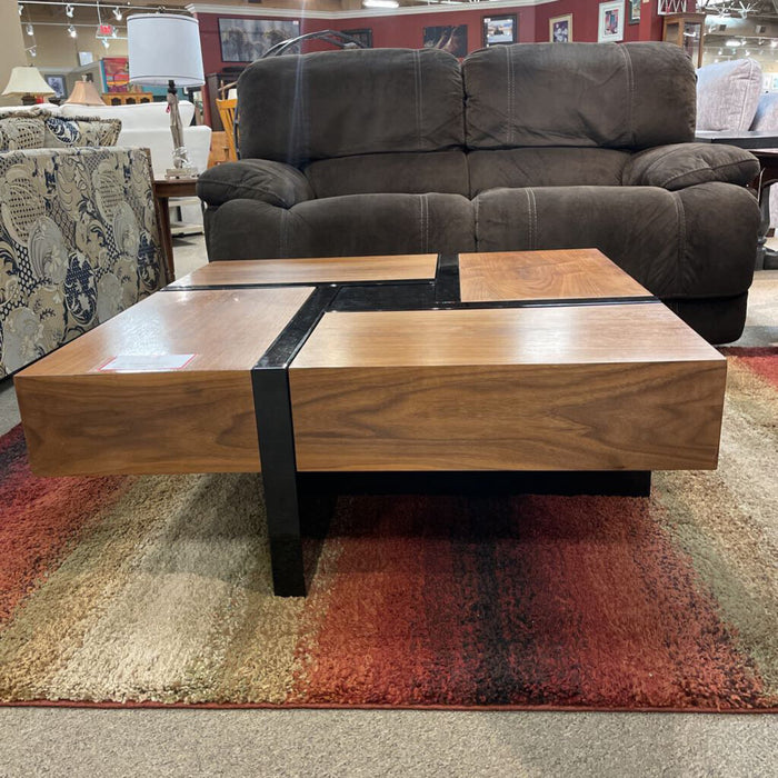 Large Wood/Metal Coffee Table(ATH)